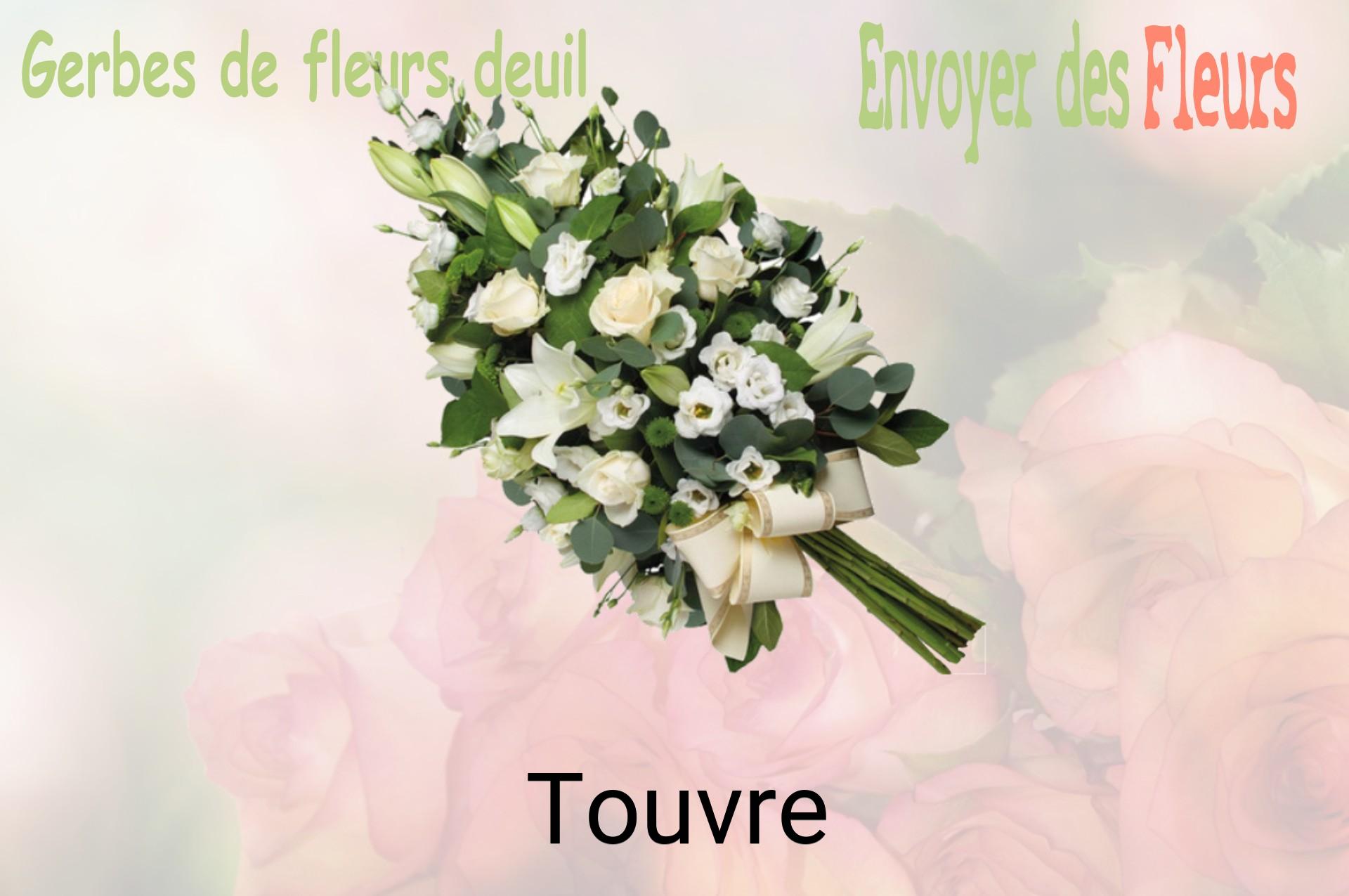 Gerbe de fleurs de deuil livrée à Touvre
